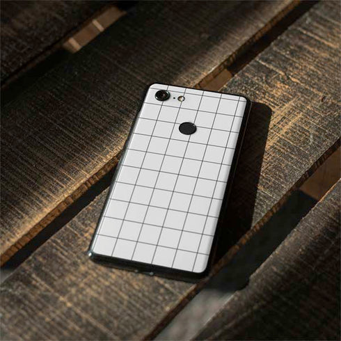 White Grid Google Pixel 3 Skin
